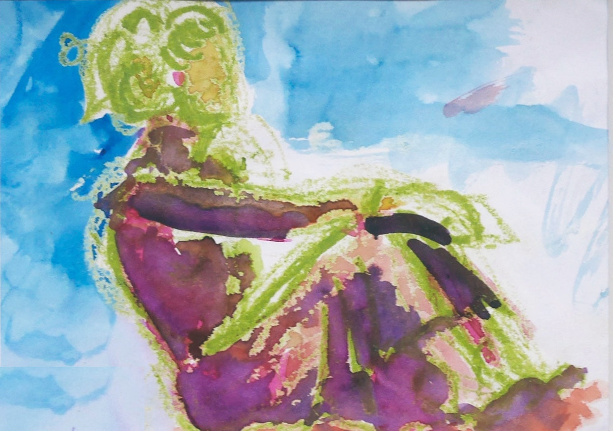 THE WITCH + HUMANOIDWOMAN GREEN + PLAYINGDEAD ORANGE TRIPTYCHON