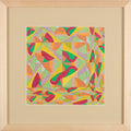 abstract collage color  in wooden Frame 