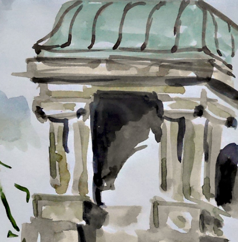 LAB4 CURATED_ Aquarell_Bild_gerahmt_Hamburg_Urban_Love_detail